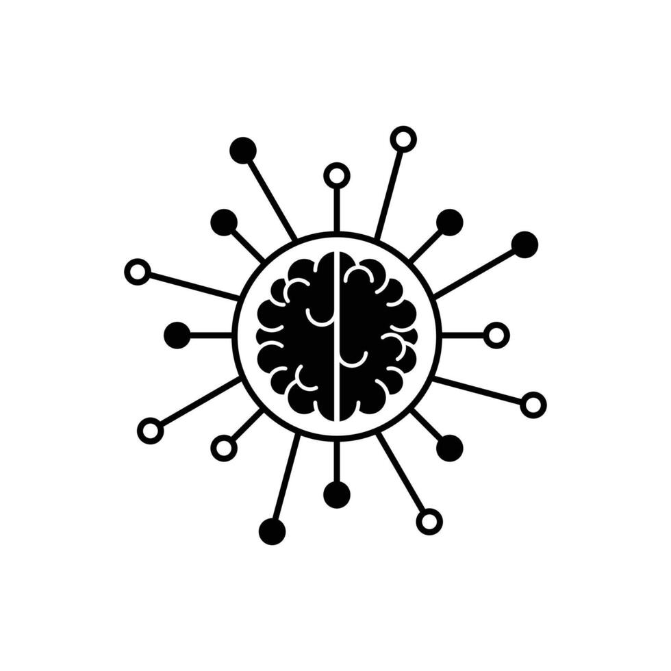 Brain connect logo design concept idea vector