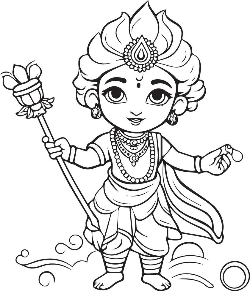 Lord Shree Krishna Image vector
