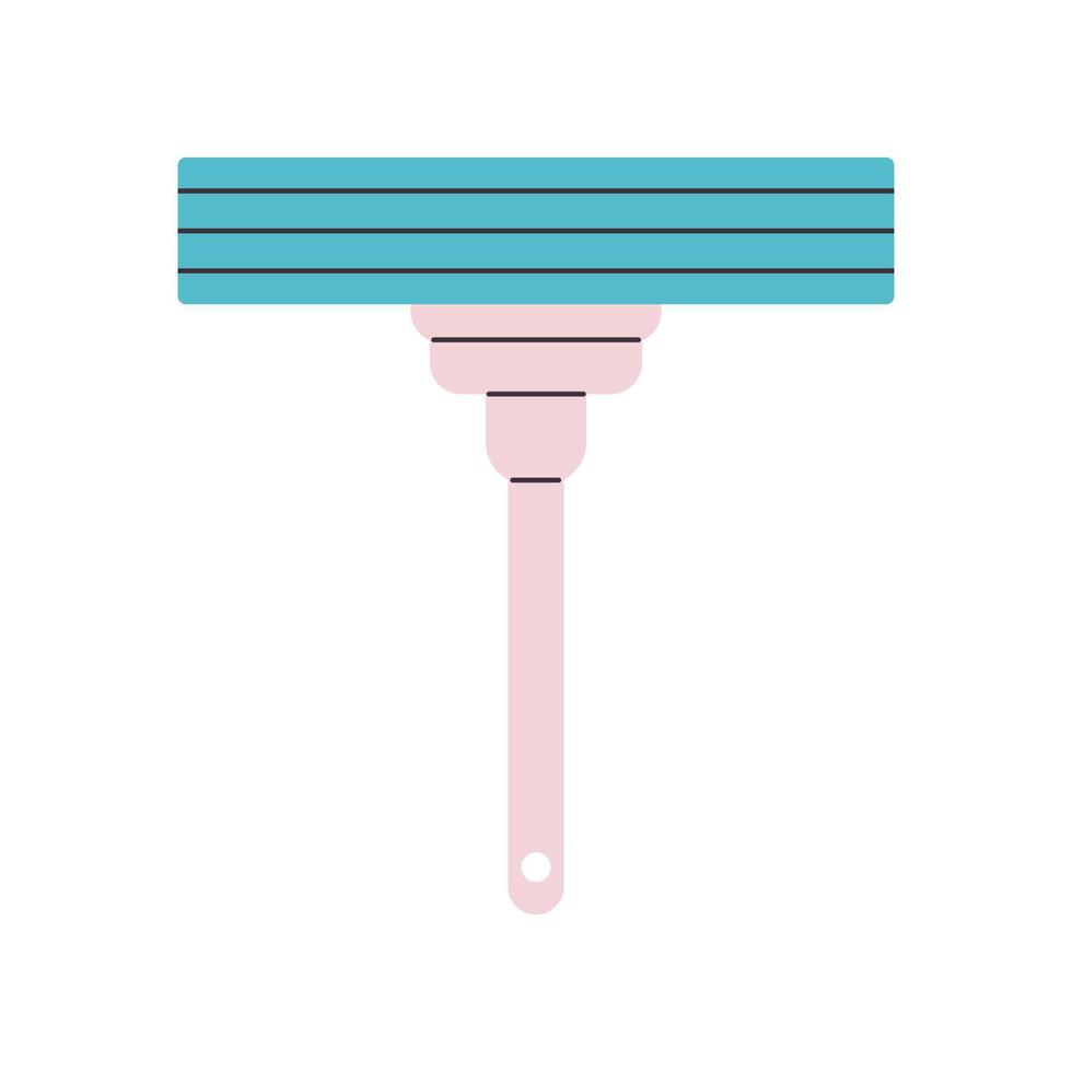 Window brush illustration. Cleaning tool. Clean home equipment. Flat illustration isolated on white background. vector