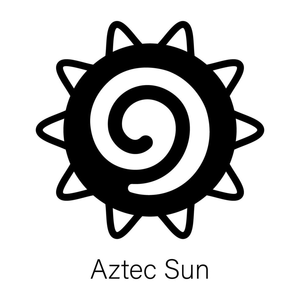 Trendy Aztec Sun vector