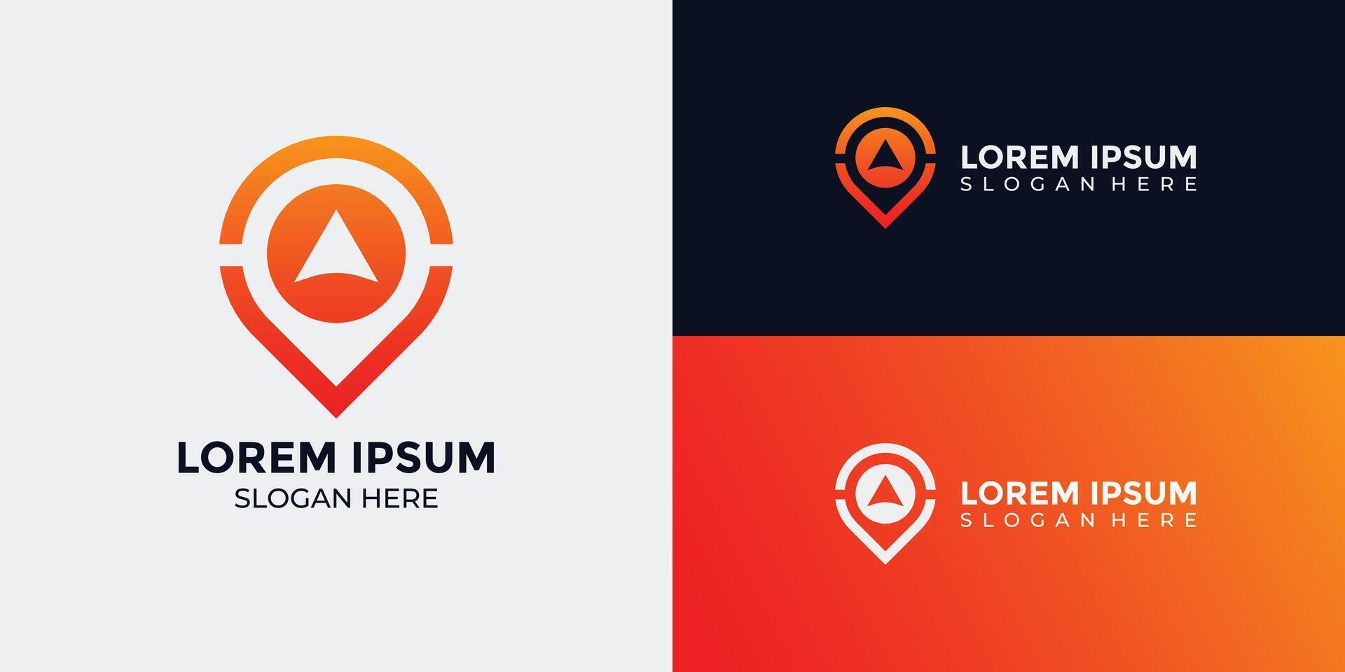 map pin icon in flat style gps position marker pointer symbol navigation button vector