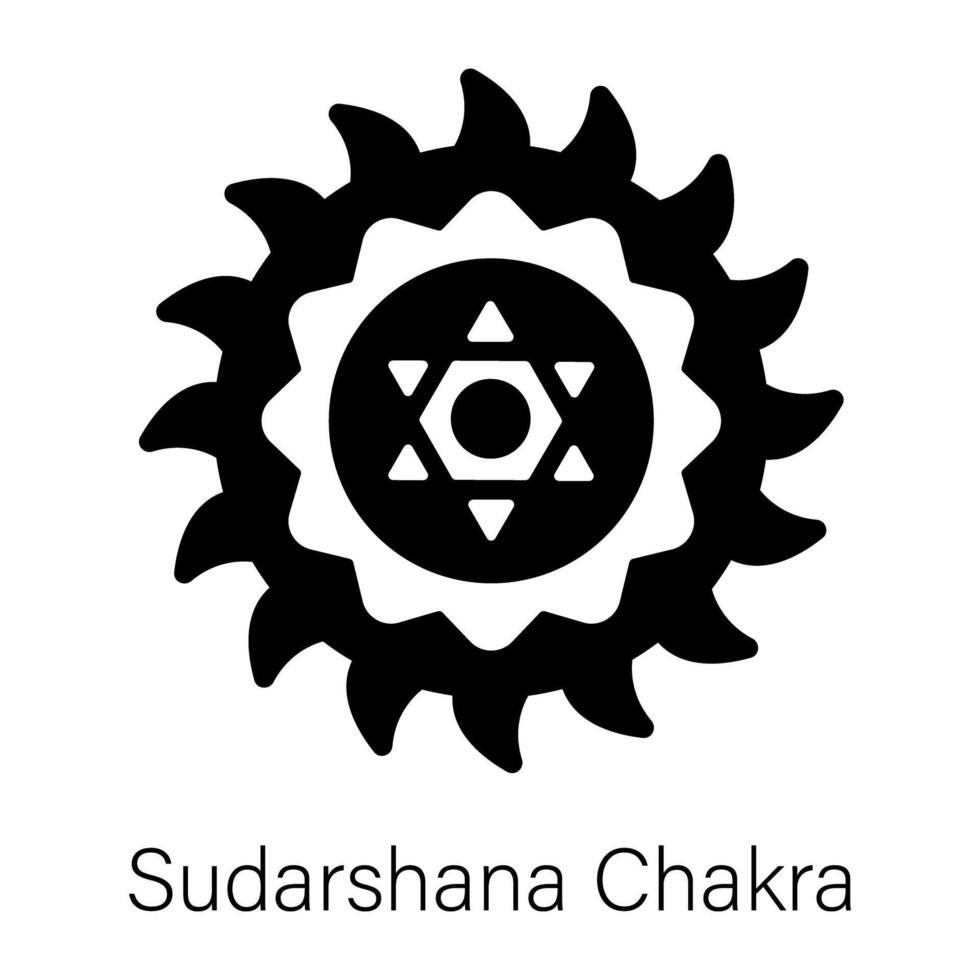 Trendy Sudarshana Chakra vector