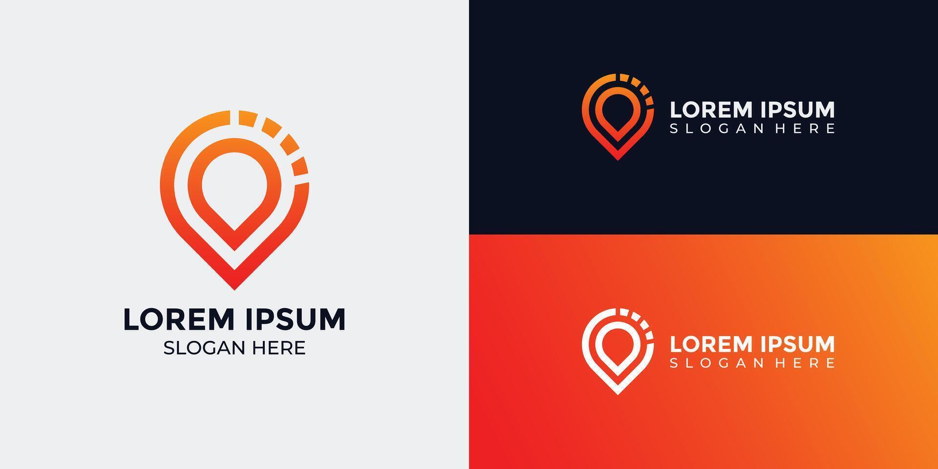 map pin icon in flat style gps position marker pointer symbol navigation button vector