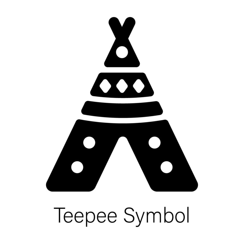 Trendy Teepee Symbol vector