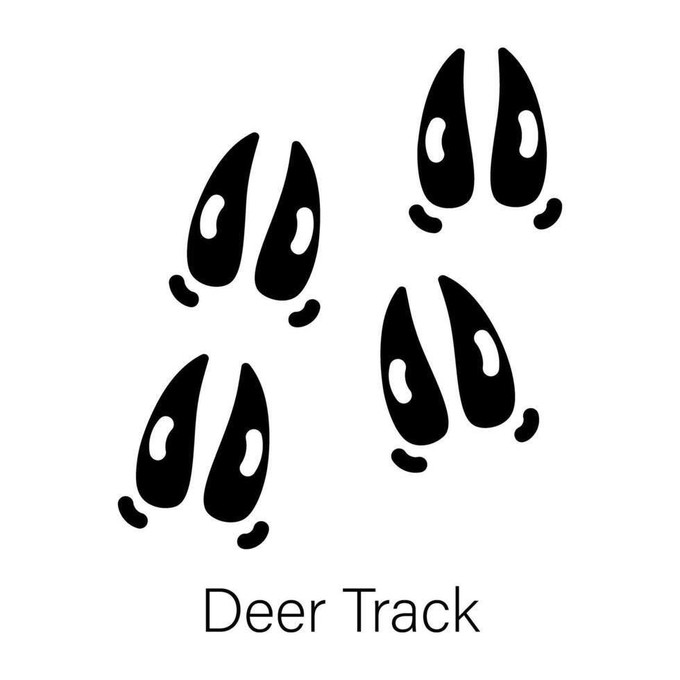 Trendy Deer Track vector