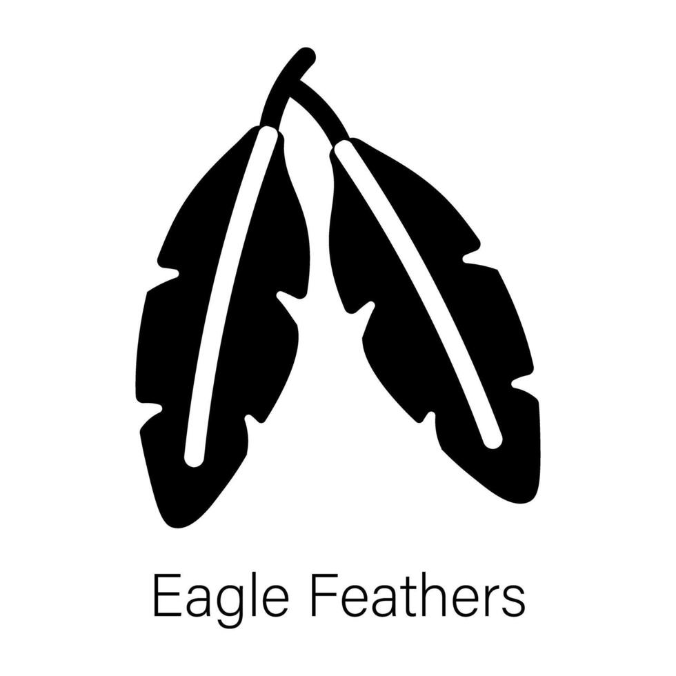 Trendy Eagle Feathers vector