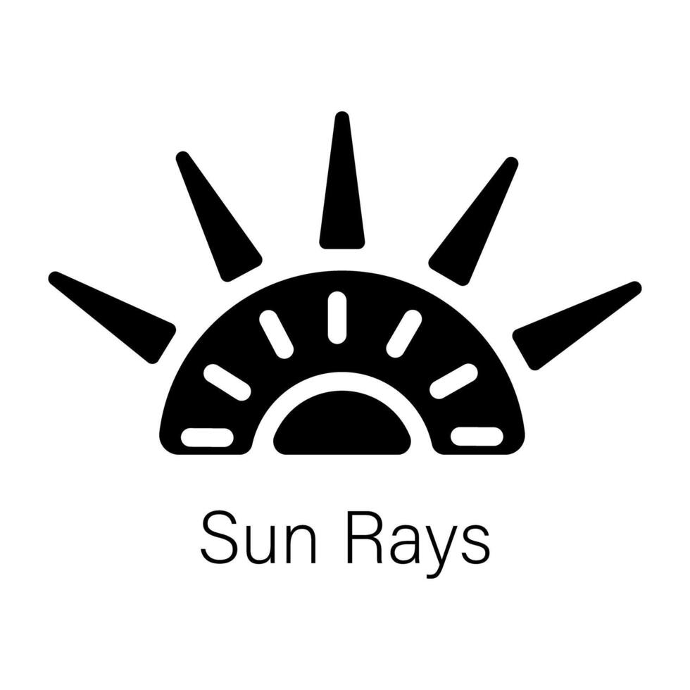 Trendy Sun Rays vector