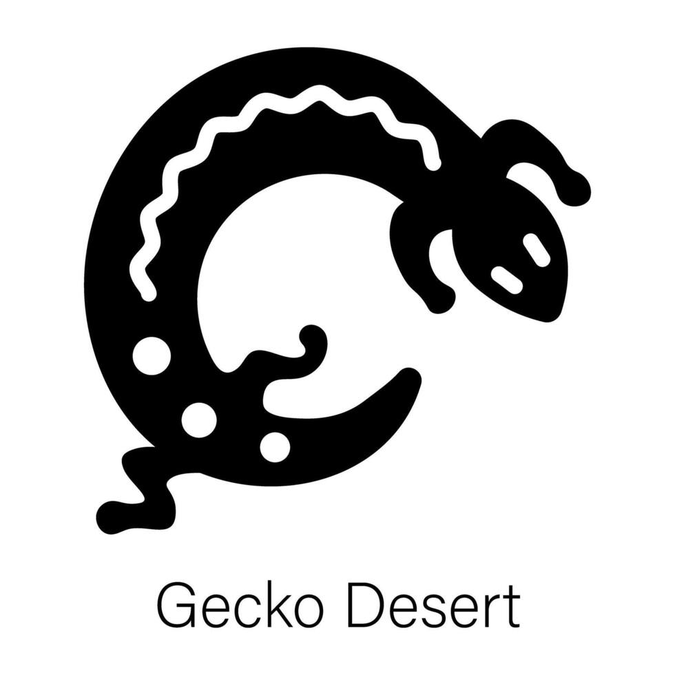 Trendy Gecko Desert vector