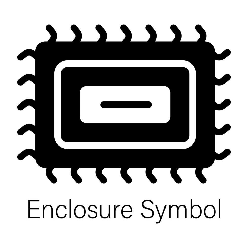 Trendy Enclosure Symbol vector