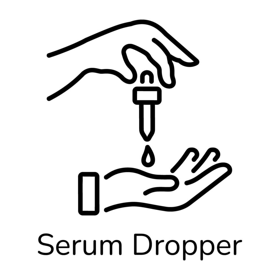 Trendy Serum Dropper vector