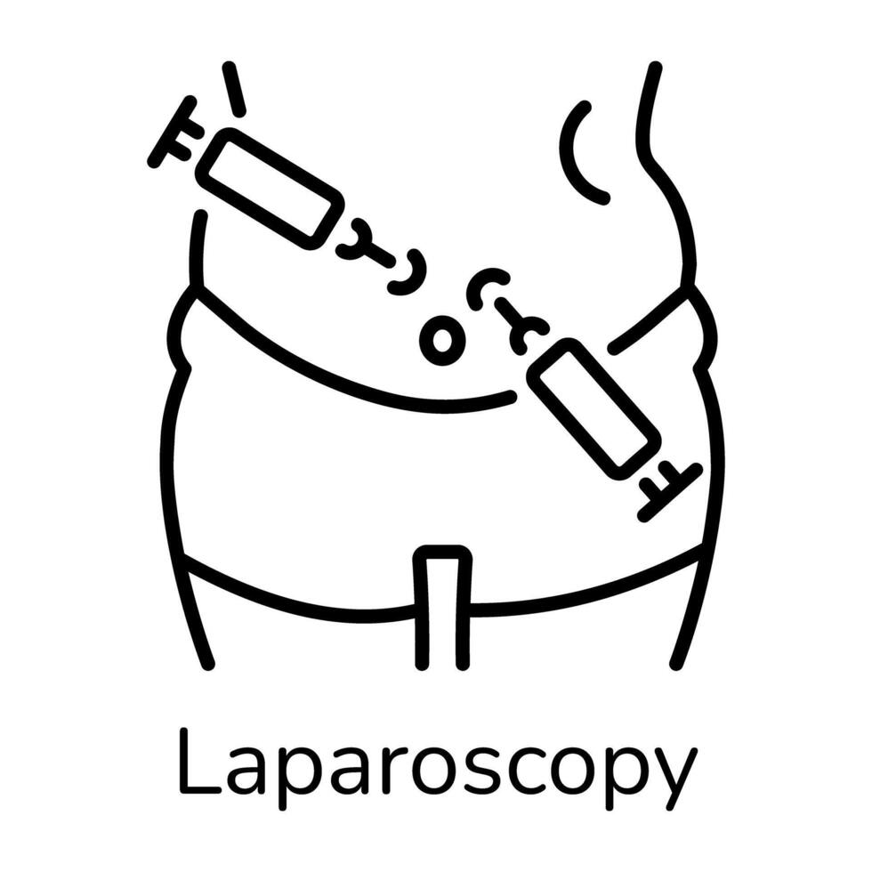 Trendy Laparoscopy Concepts vector