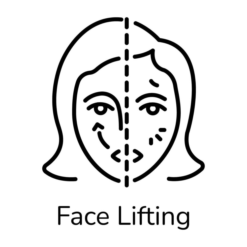 Trendy Face Lifting vector