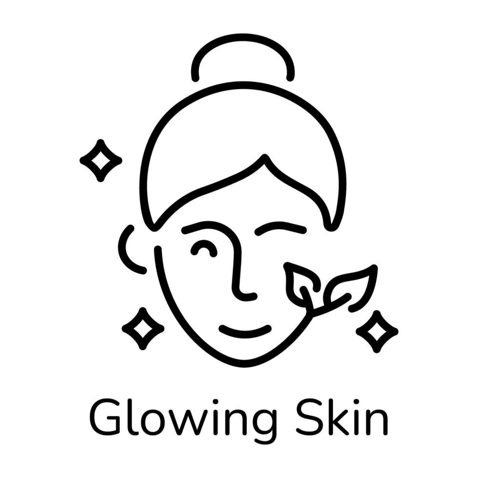 Trendy Glowing Skin vector