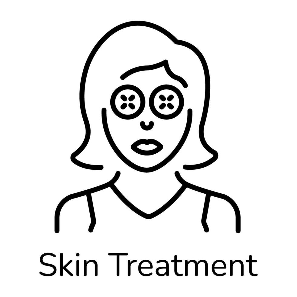 Trendy Skin Treatment vector
