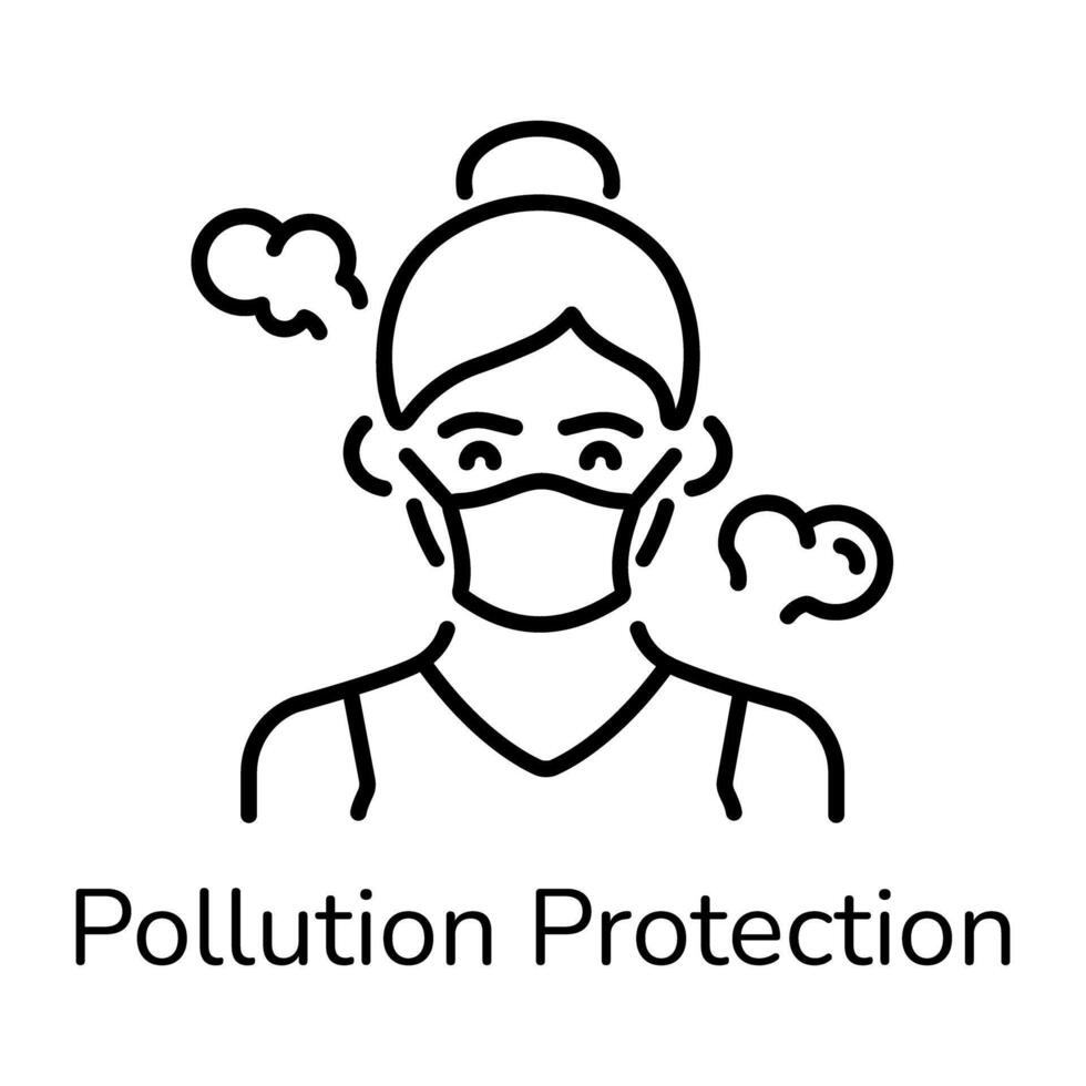 Trendy Pollution Protection vector