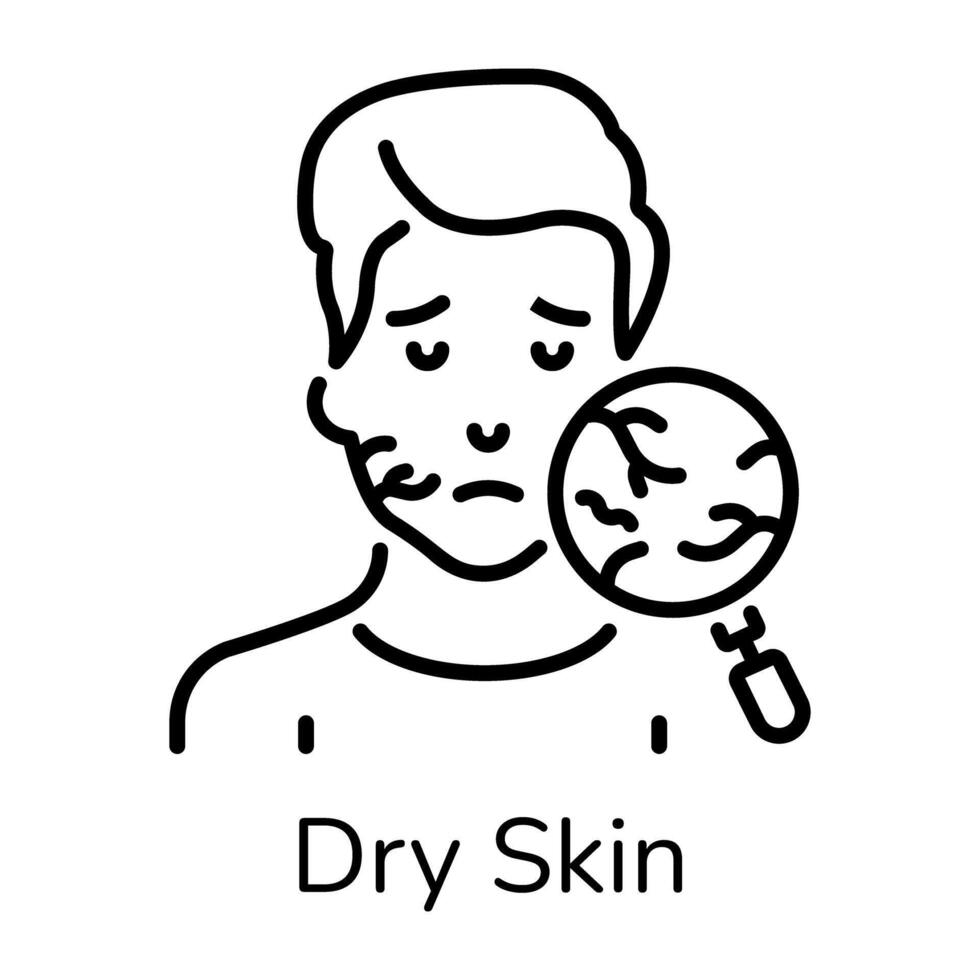 Trendy Dry Skin vector