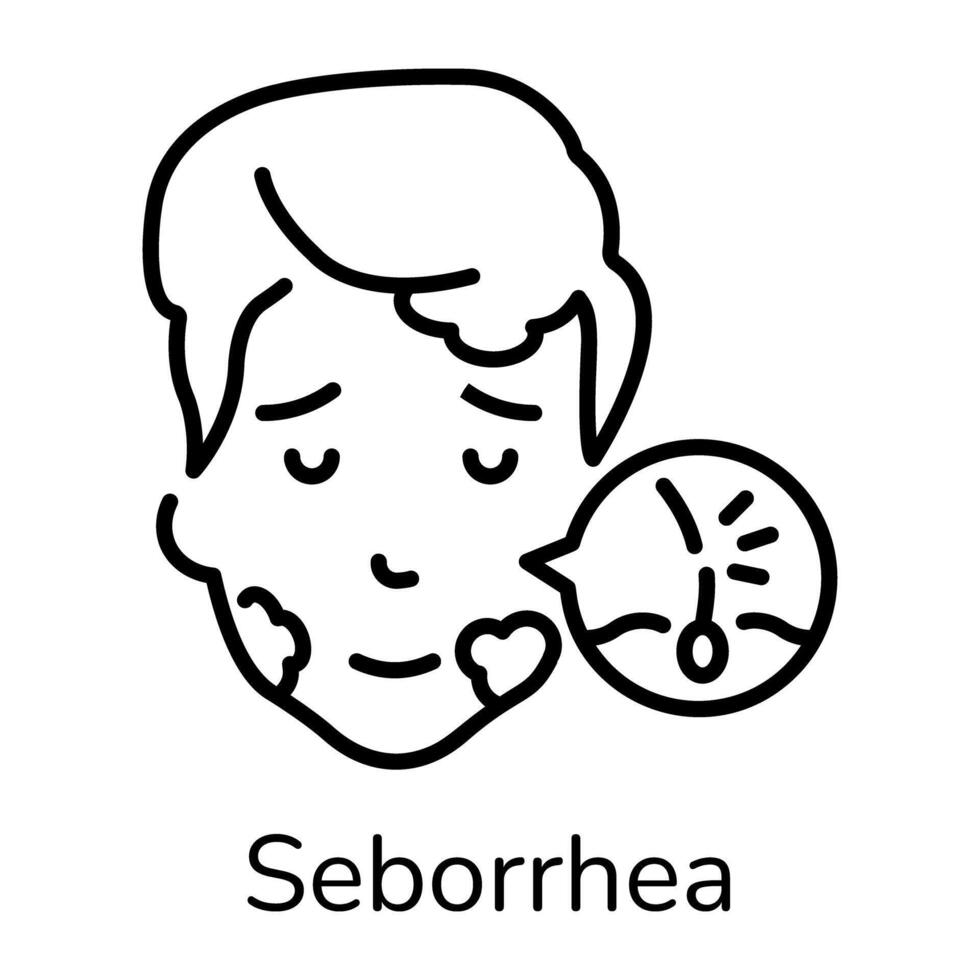 Trendy Seborrhea Concepts vector