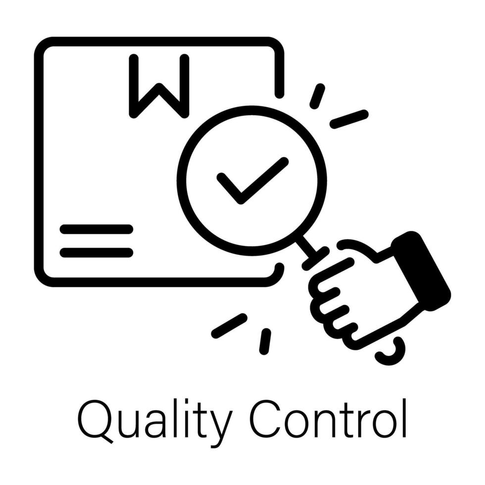 Trendy Quality Control vector