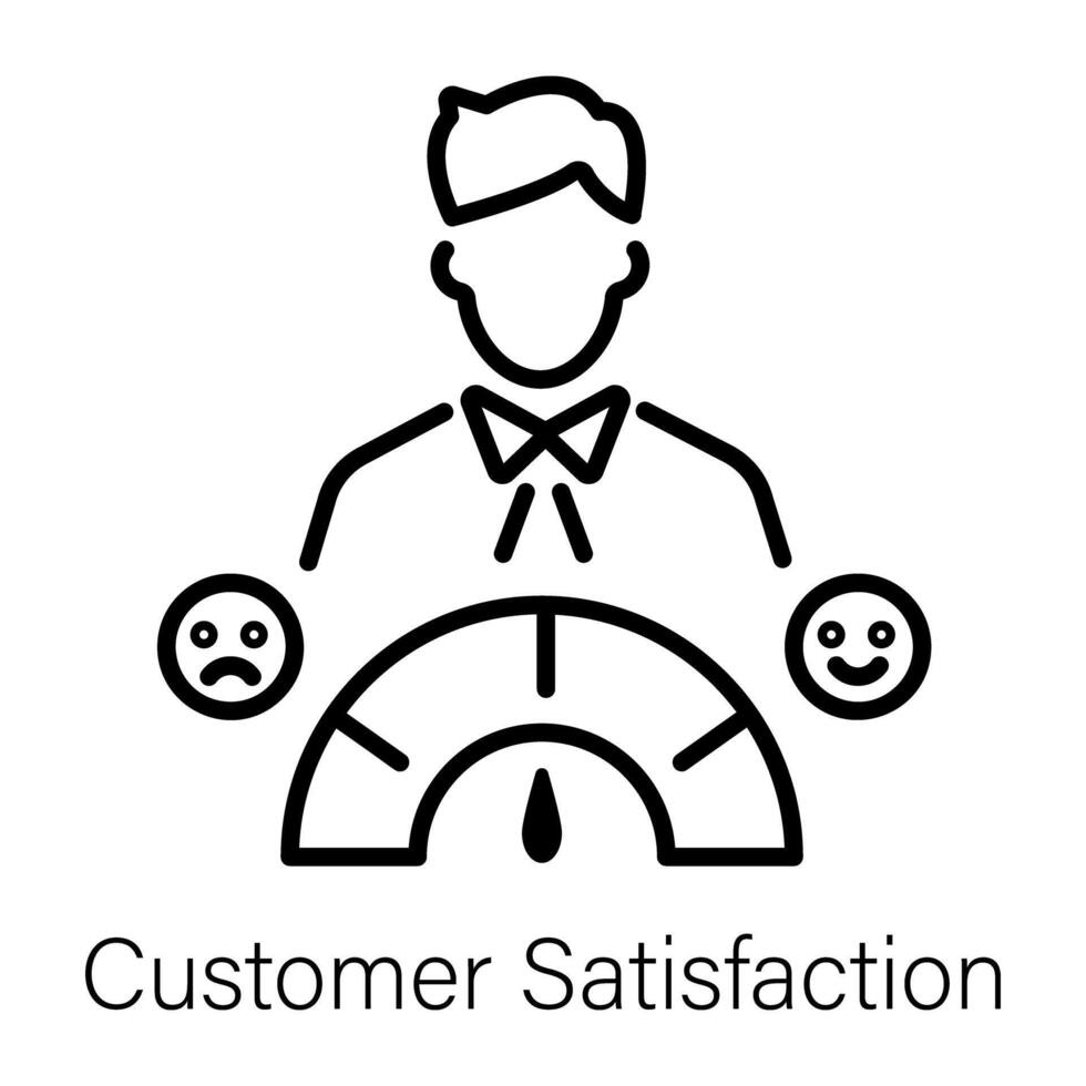 Trendy Customer Satisfaction vector
