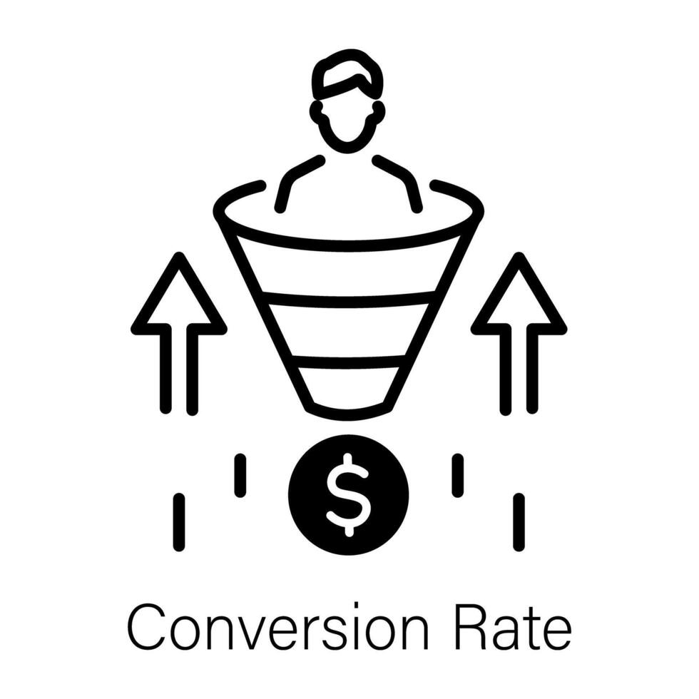 Trendy Conversion Rate vector