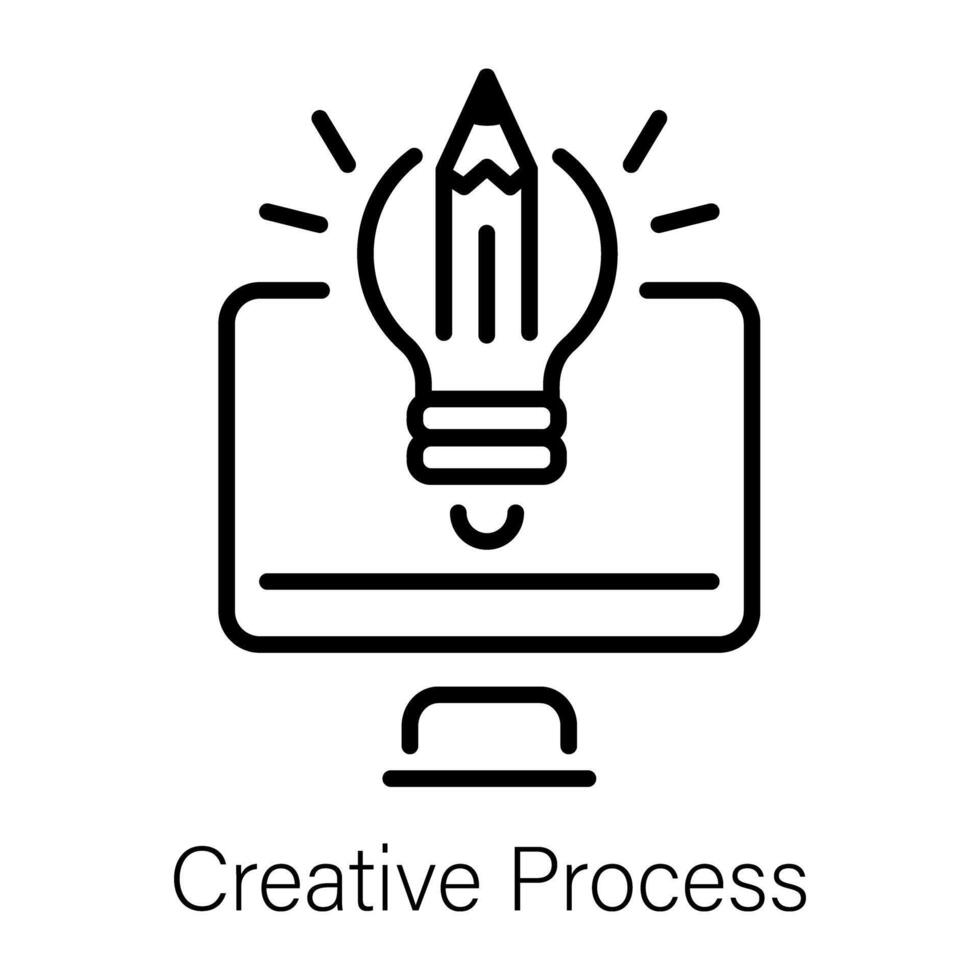 Trendy Creative Process vector