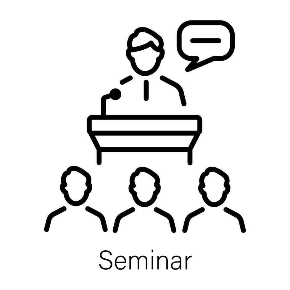 Trendy Seminar Concepts vector