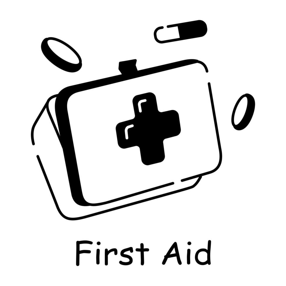 Trendy First Aid vector