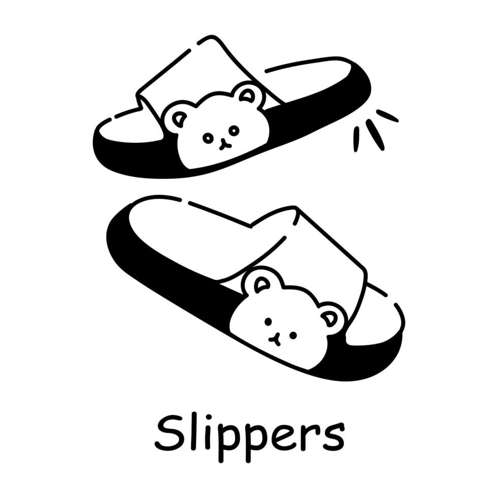 Trendy Slippers Concepts vector