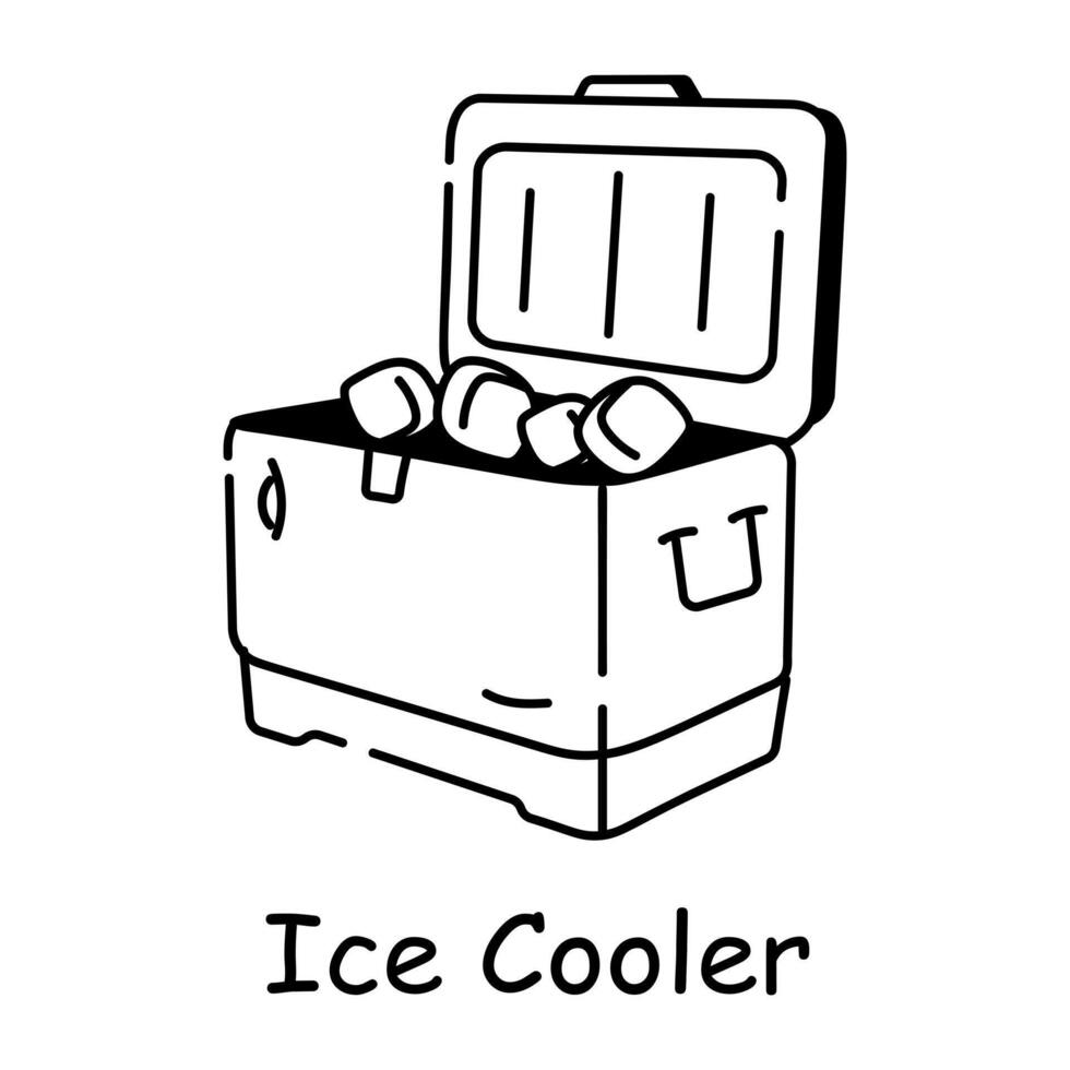 Trendy Ice Cooler vector