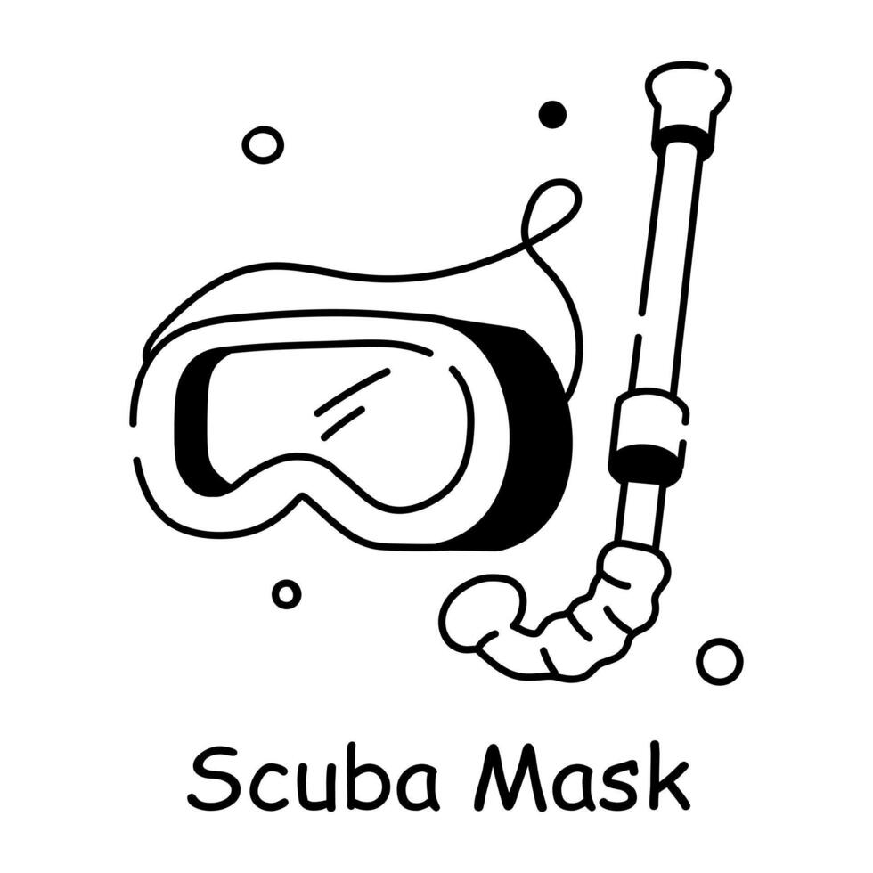 Trendy Scuba Mask vector