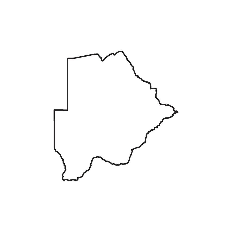 Botswana map icon vector