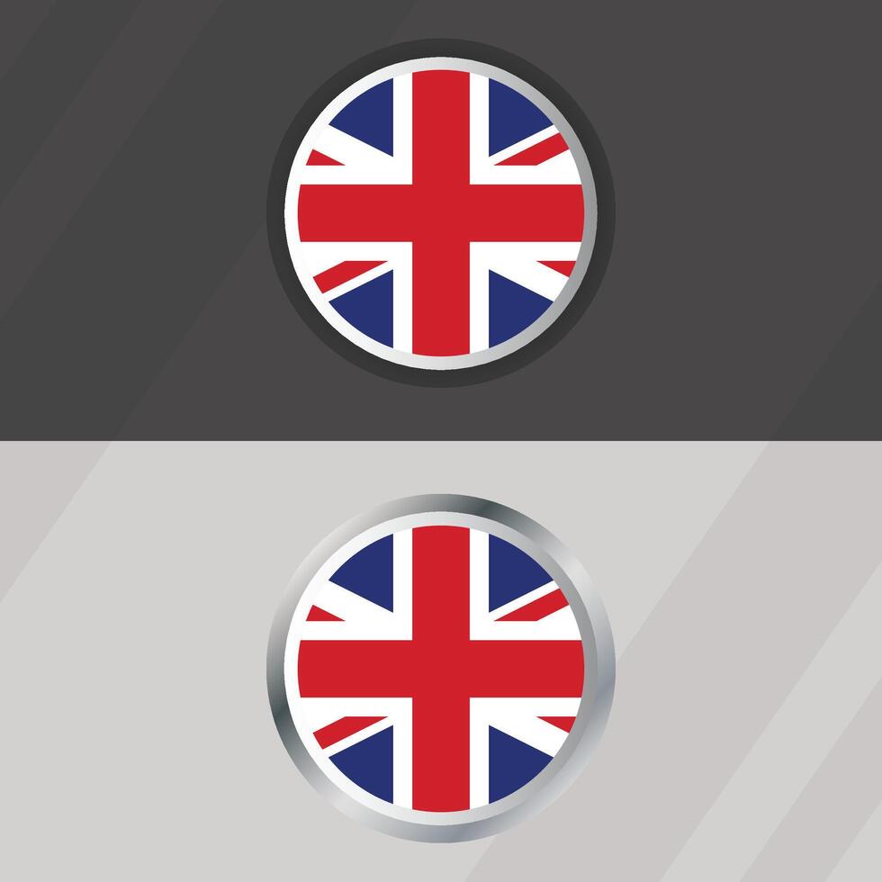 United Kingdom Round Flag Template vector