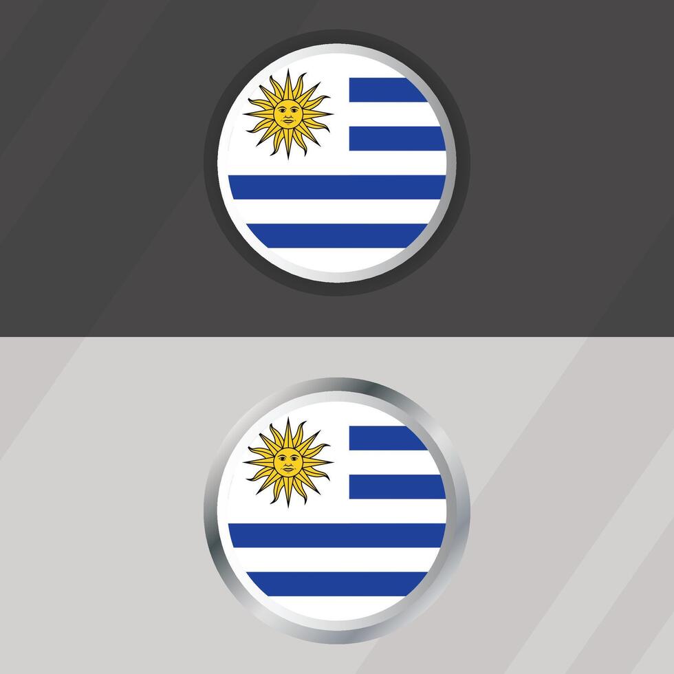 Uruguay Round Flag Template vector