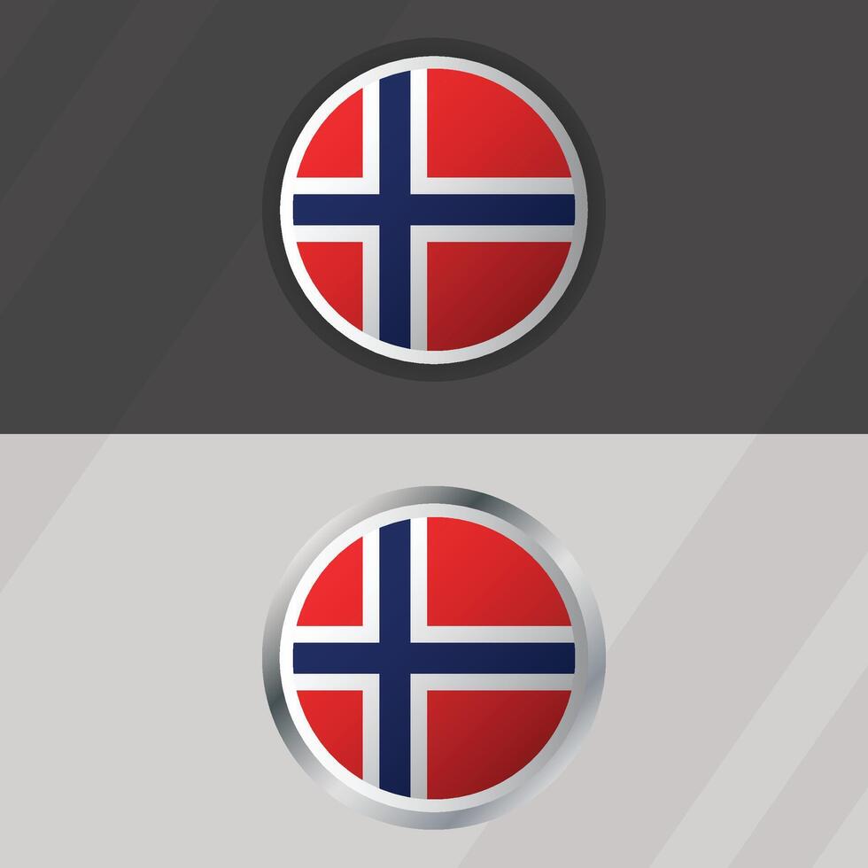 Norway Round Flag Template vector
