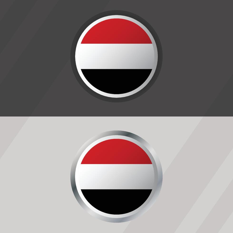 Yemen Round Flag Template vector