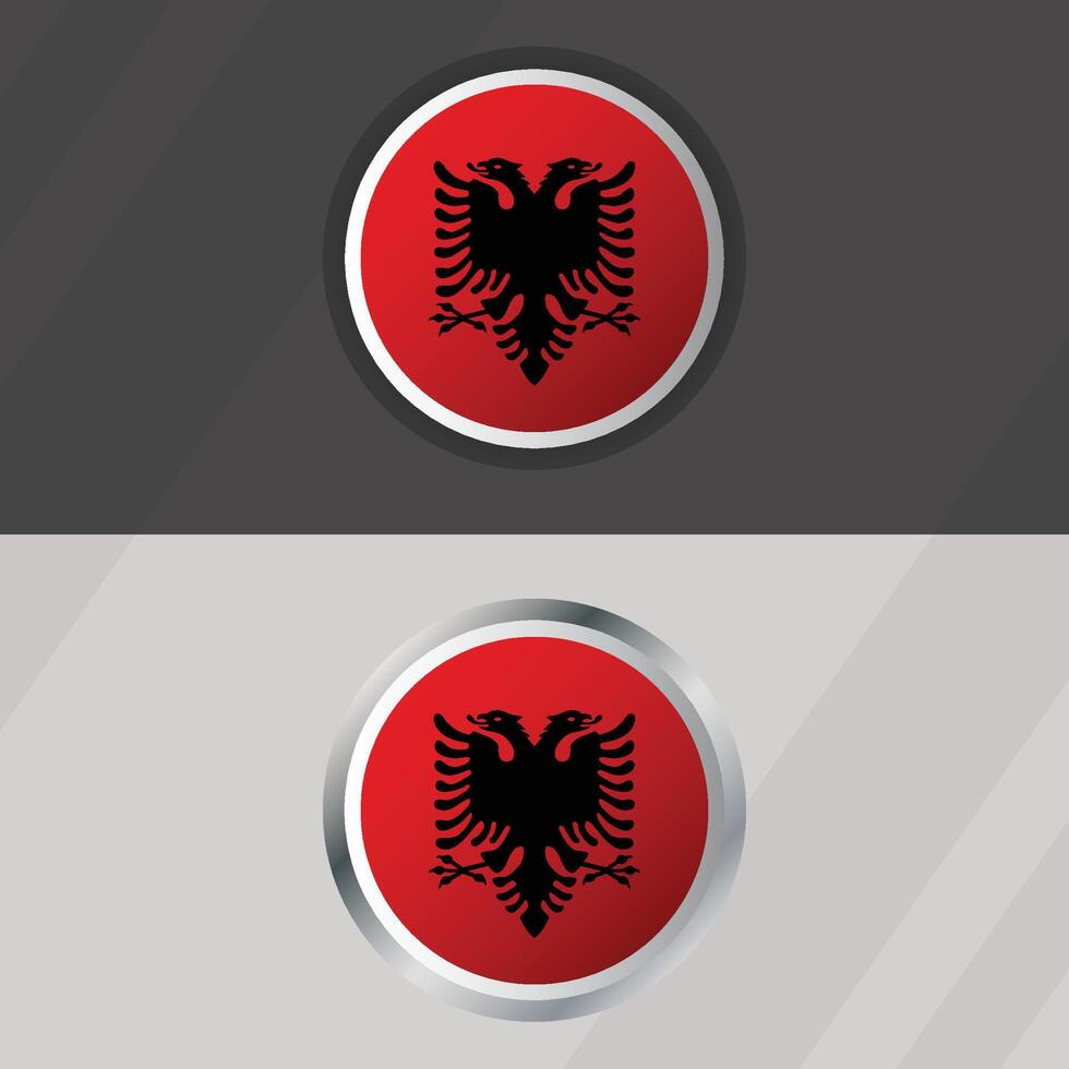 Albania Round Flag Template vector
