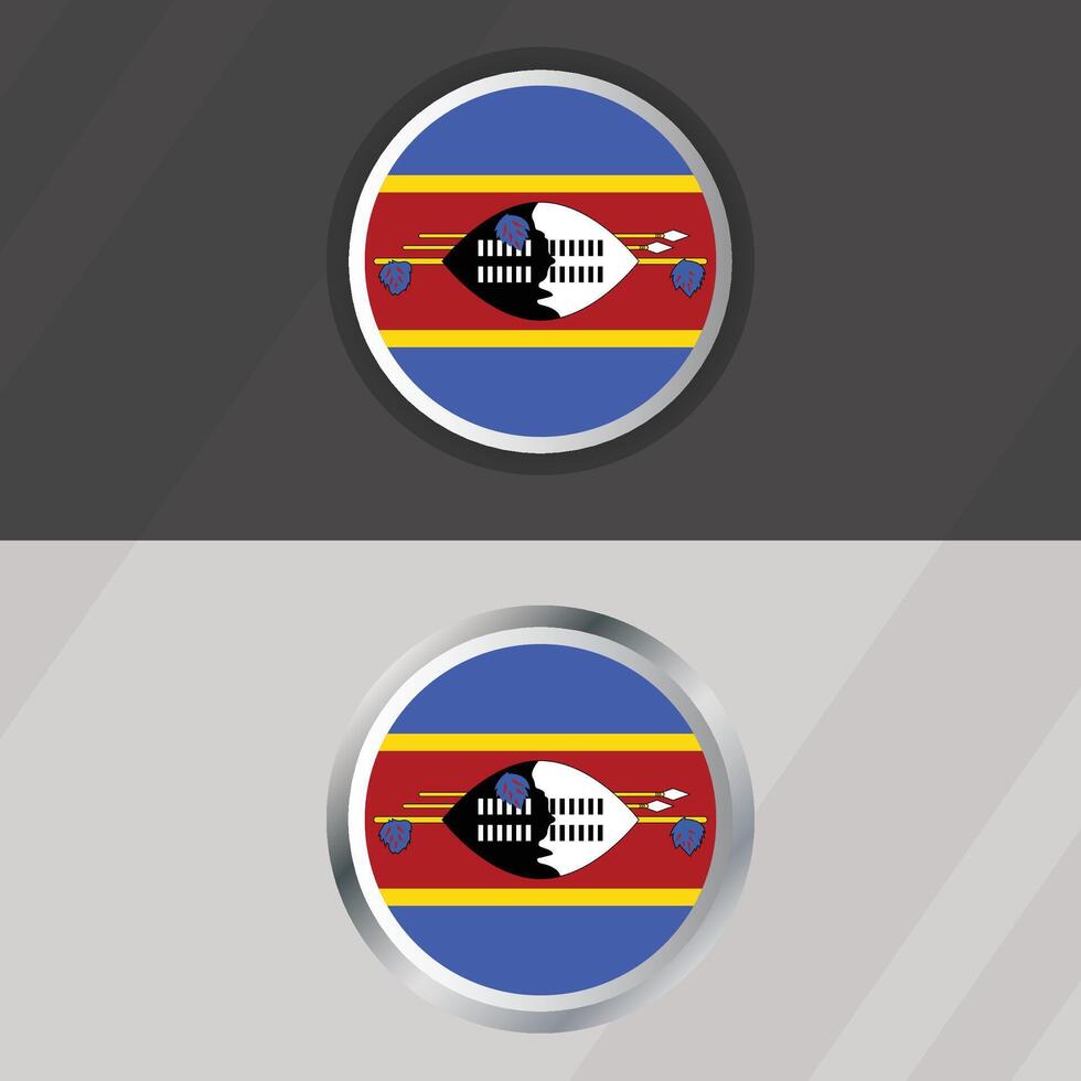Eswatini Round Flag Template vector