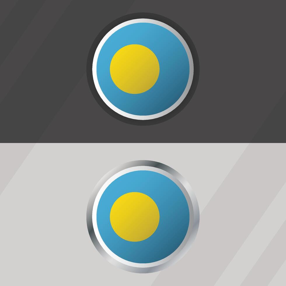 Palau Round Flag Template vector