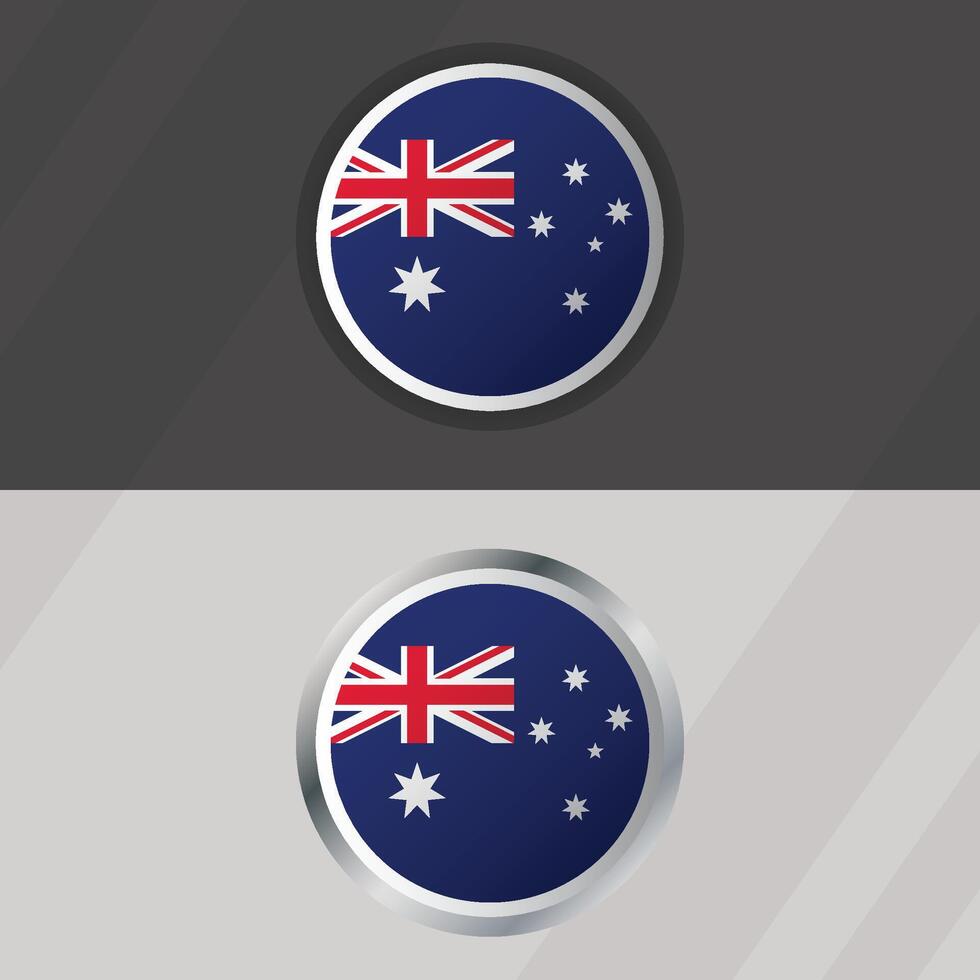 Australia Round Flag Template vector