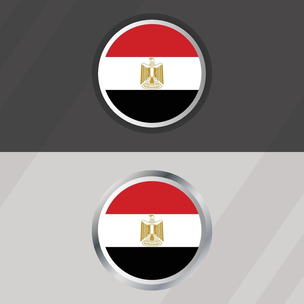 Egypt Round Flag Template vector