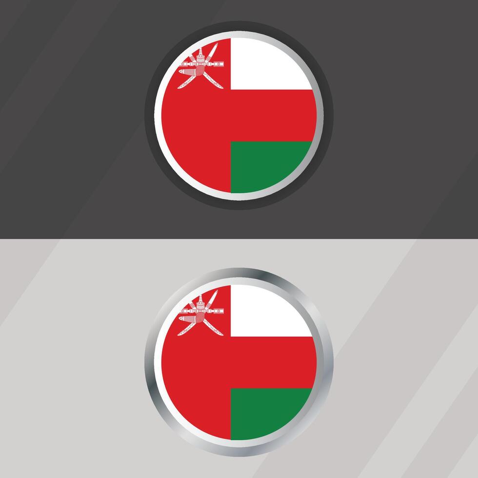 Oman Round Flag Template vector