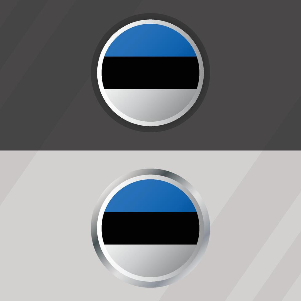 Estonia Round Flag Template vector