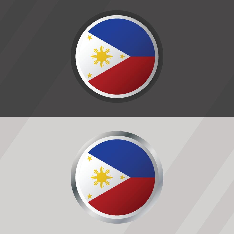 Philippines Round Flag Template vector
