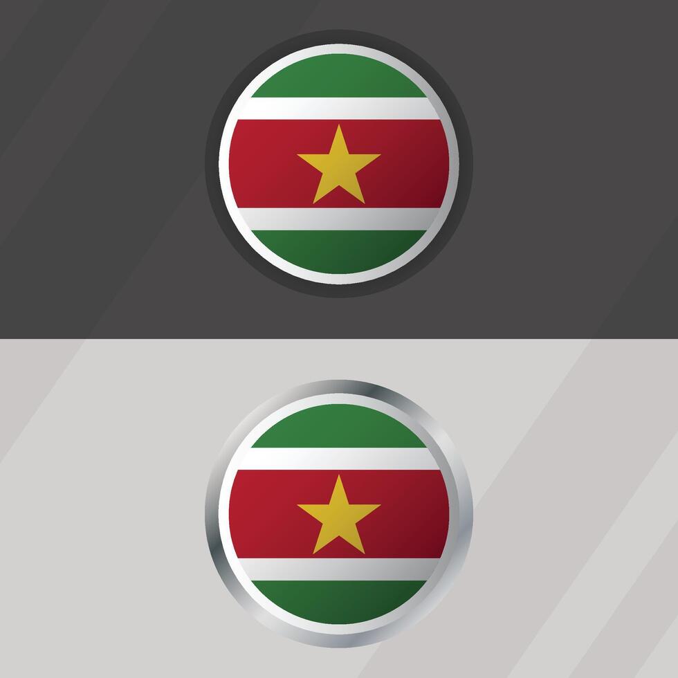 Suriname Round Flag Template vector