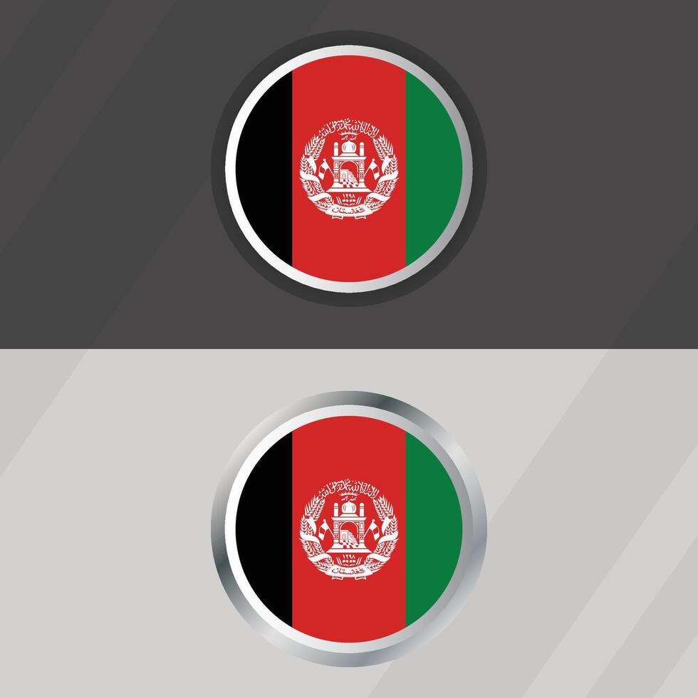 Afghanistan Round Flag Template vector