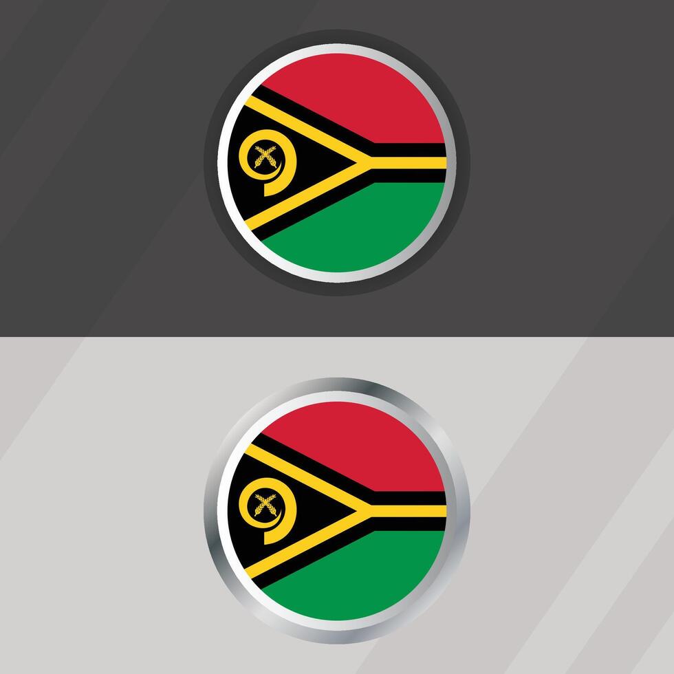 Vanuatu Round Flag Template vector