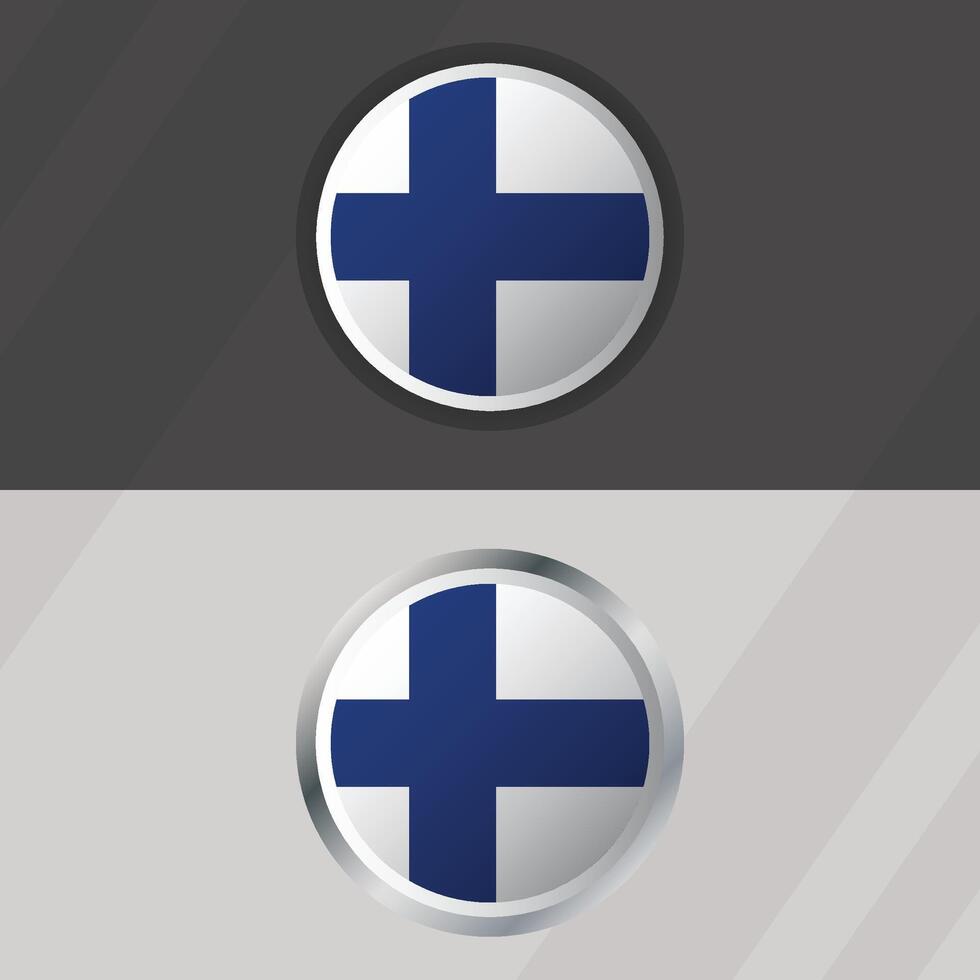 Finland Round Flag Template vector