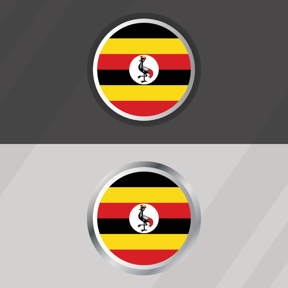 Uganda Round Flag Template vector