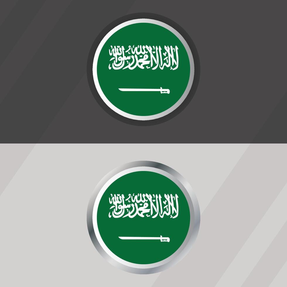 Saudi Arabia Round Flag Template vector