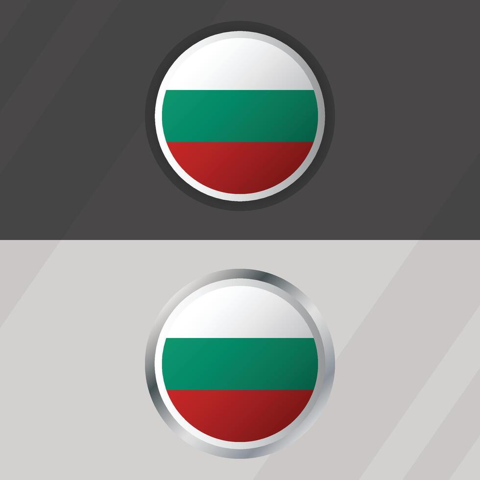 Bulgaria Round Flag Template vector
